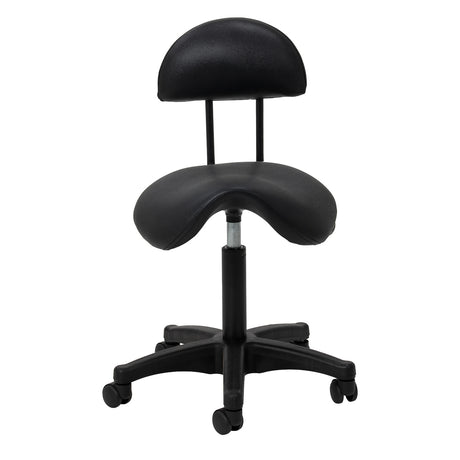 Czarny taboret salonowy ACTIVESHOP 6001 z regulowanym gazliftem