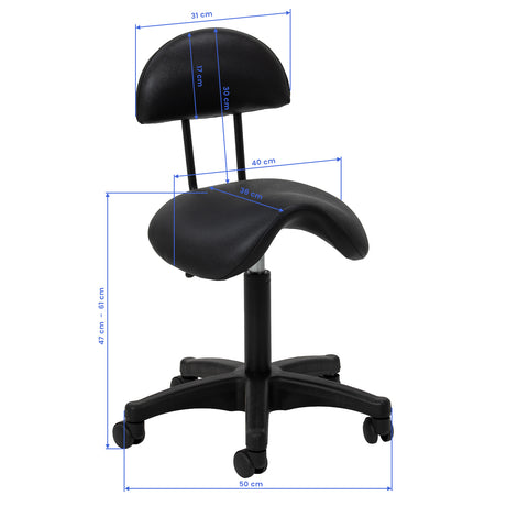 Ergonomiczny taboret kosmetyczny ACTIVESHOP 6001 do profesjonalnego salonu