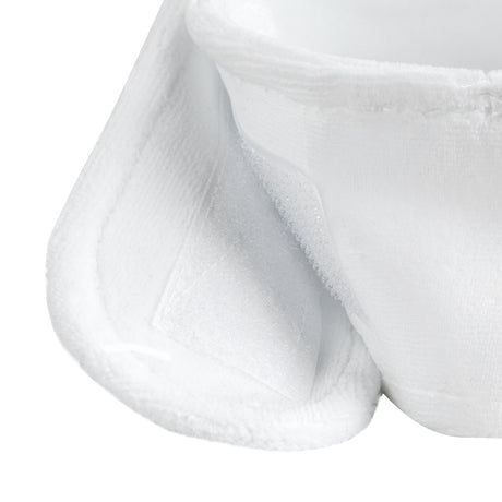 Adjustable SYIS Velour Headband With Hook-And-Loop Fastening White