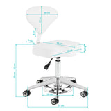 Azzurro 156-F professional salon stool – detailed dimensions