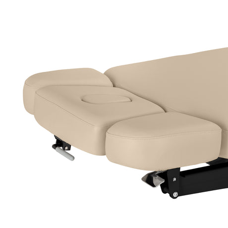 Elektryczna Leżanka SPA Sillon Relax – Kolor Beżowy, Podstawa Czarna · Boczne części zagłówka