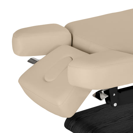 Elektryczna Leżanka SPA Sillon Relax – Kolor Beżowy, Podstawa Czarna · Boczne części zagłówka