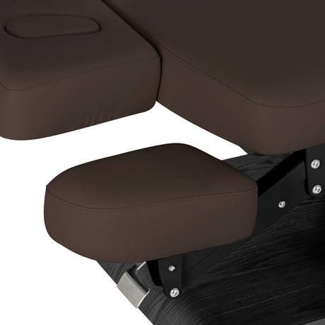 Elektryczna Leżanka SPA Sillon Relax – Kolor Ciemny Brąz, Podstawa Czarna · Półka pod ramiona
