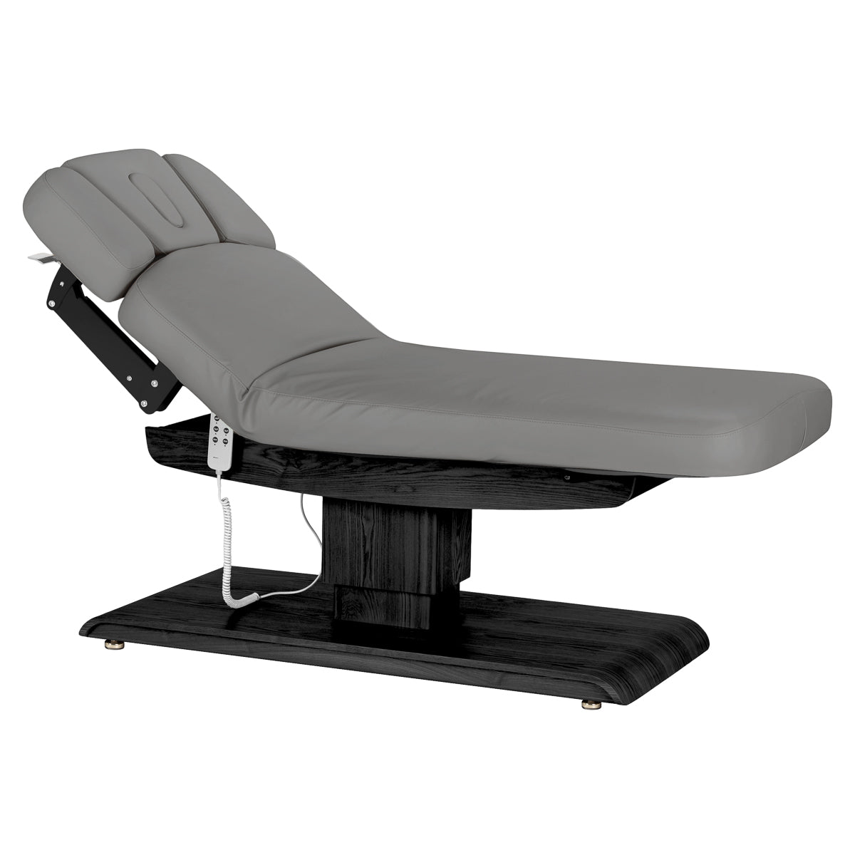 Elektryczna Leżanka SPA Sillon Relax – Kolor Szary, Podstawa Czarna · Pozycja odchylona