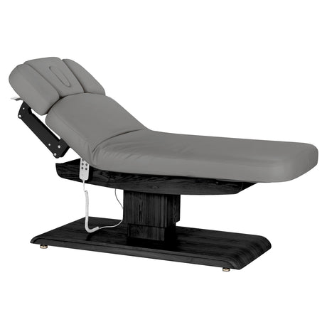 Elektryczna Leżanka SPA Sillon Relax – Kolor Szary, Podstawa Czarna · Pozycja odchylona