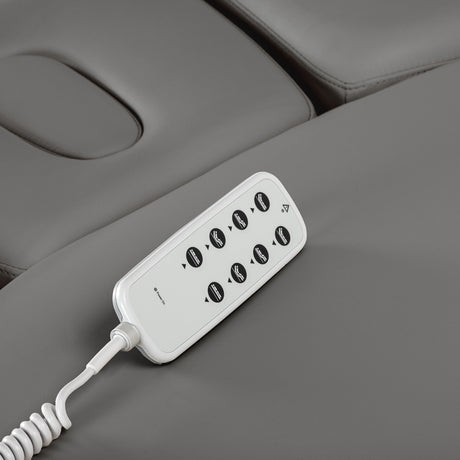 Elektryczna Leżanka SPA Sillon Relax – Kolor Szary, Podstawa Czarna · Pilot