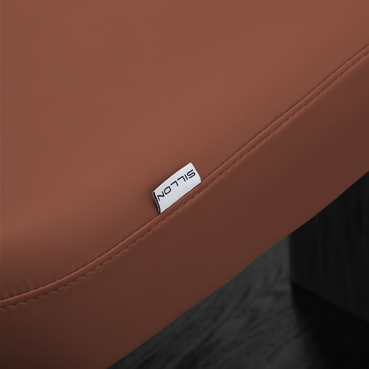 Sillon Relax · brązowy / czarna · metka Sillon i szew