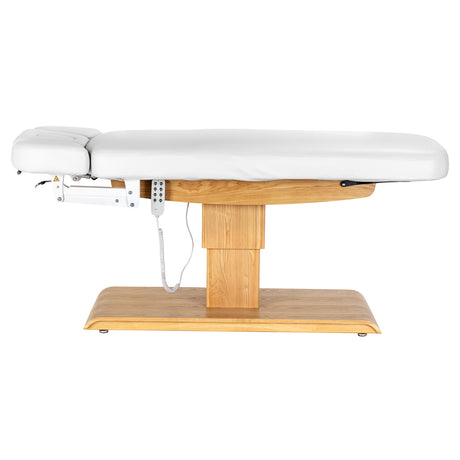 Sillon Relax · biały / jasnobrązowa · widok z boku