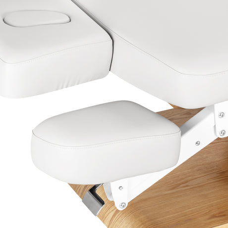 Sillon Relax · biały / jasnobrązowa · półka pod ramiona i zagłówek