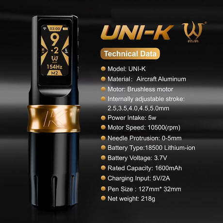 AVA UNI-K Wireless Tattoo Pen Machine - BVShop