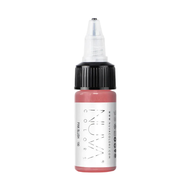 Nuva Colors 190 Pink Blush PMU lip pigment 15ml bottle and packaging