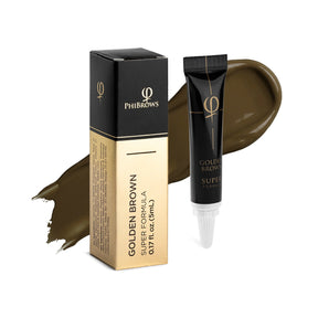 PhiBrows SUPER Golden Brown Microblading Pigment 5ml on a light background