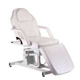 Electrical cosmetic chair BD-8251 by Beauty System in white with adjustable features and padded seat for salon treatments.