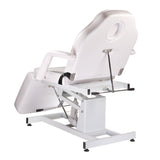 Electrical cosmetic chair BD-8251 by Beauty System, white electric salon chair with adjustable features and cushioned seating.