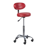 Cosmetology Stool with backrest BD-9934 Red - BVShop