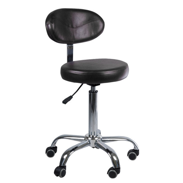 Cosmetology Stool with backrest BD-9934 black - BVShop
