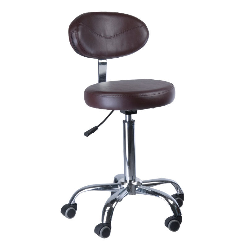 Cosmetic Stool with backrest BD-9934 brown - BVShop
