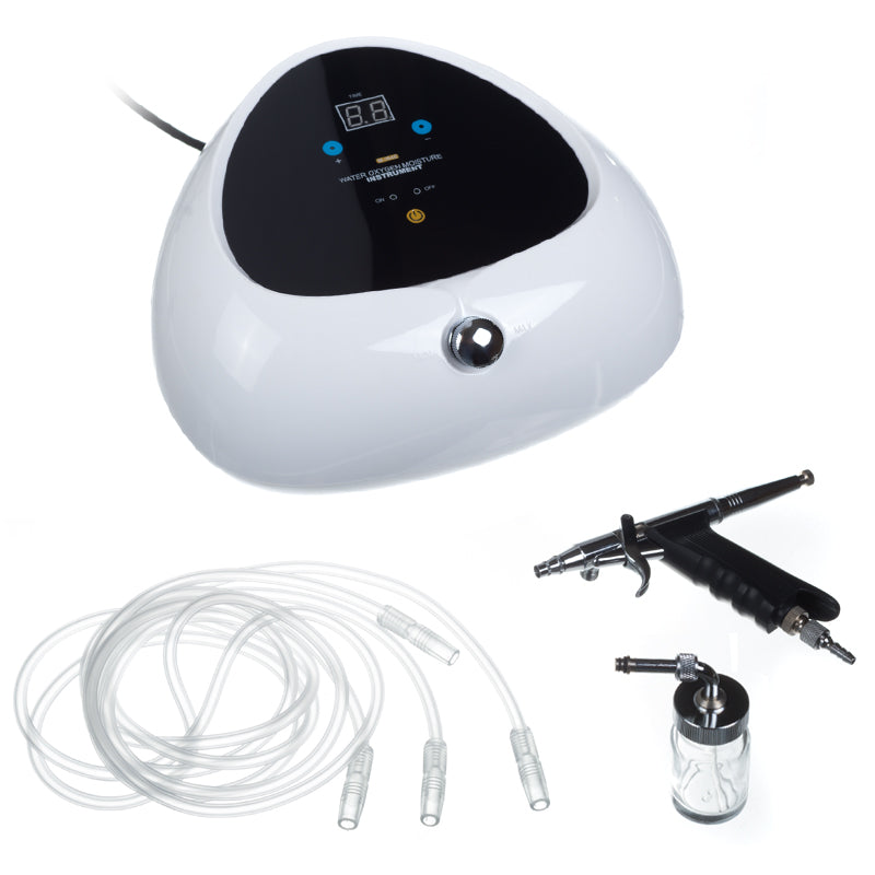 Beauty System Oxybrasion BR-364F water and oxygen peeling device with control panel and treatment nozzle visible.