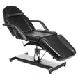 Black cosmetic hydraulic armchair BW-210 by Beauty System with adjustable backrest and cushioned seat for beauty salons.