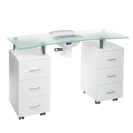 Manicure Table + hood BD-3425-1+P WHITE - BVShop