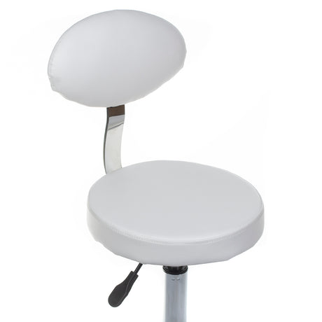 Cosmetic Stool with backrest BH-7289 White - BVShop