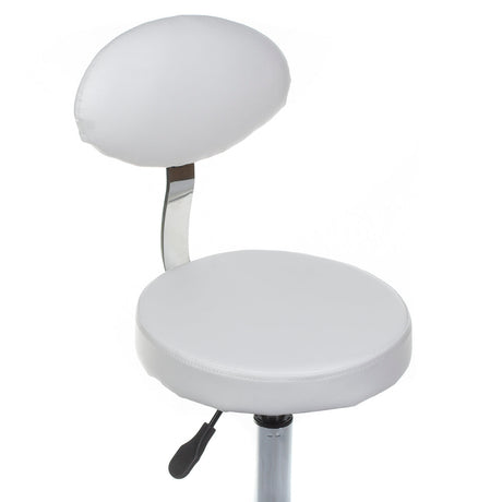 Cosmetic Stool with backrest BH-7289 White - BVShop
