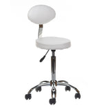 Cosmetic Stool with backrest BH-7289 White - BVShop