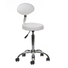 Cosmetic Stool with backrest BH-7289 White - BVShop