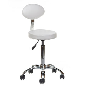 Cosmetic Stool with backrest BH-7289 White - BVShop