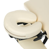 Beauty System BS-723 massage and rehabilitation table with adjustable headrest and padded surface for therapy sessions.