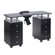 Manicure Table + dust extractor BD-3425+P BLACK - BVShop