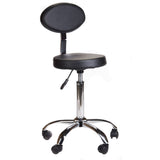 Cosmetic Stool with backrest BH-7289 Black - BVShop