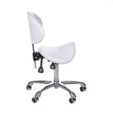 Cosmetic stool with backrest BY-3004 white - BVShop