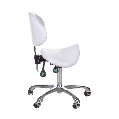 Cosmetic stool with backrest BY-3004 white - BVShop