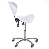 Cosmetic stool with backrest BY-3004 white - BVShop