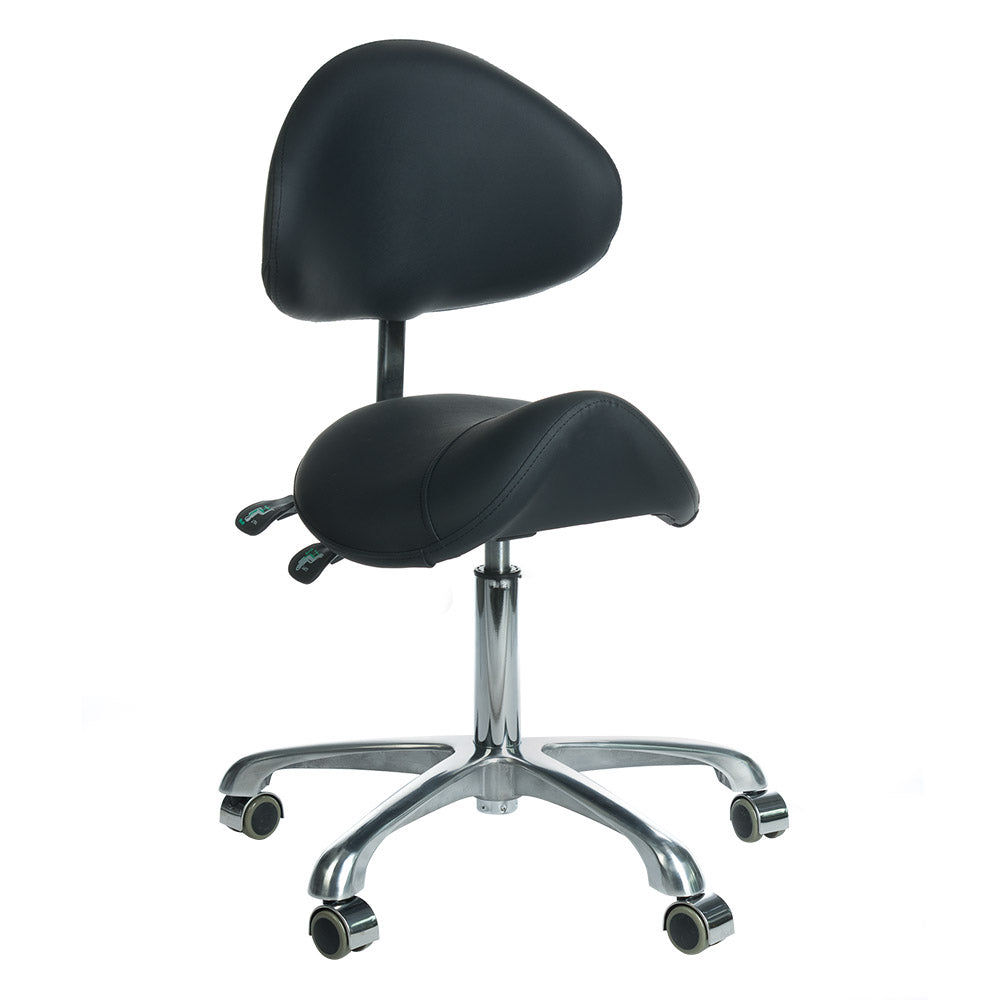 Cosmetic Stool with Backrest BY-3004 black - BVShop