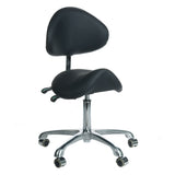 Cosmetic Stool with Backrest BY-3004 black - BVShop