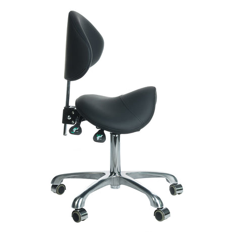 Cosmetic Stool with Backrest BY-3004 black - BVShop