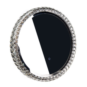 Beauty System Glamour LED Decorated Mirror 50cm with illuminated frame, modern makeup mirror with bright LED lighting.