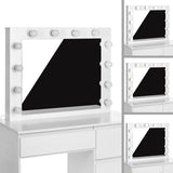 EVA White Vanity Table with LED Illuminated Mirror - BVShop