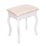 KARI White Vanity Table with LED Mirror & Stool - BVShop