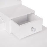 White MONICA vanity table with LED mirror + stool - BVShop