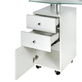 Manicure table with mounting hole BD-3453+O White - BVShop