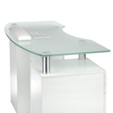 Manicure table with mounting hole BD-3453+O White - BVShop