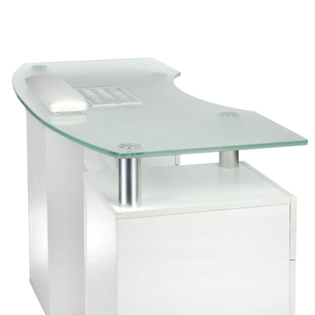 Manicure table with mounting hole BD-3453+O White - BVShop