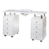 Manicure table with mounting hole BD-3425+O White - BVShop