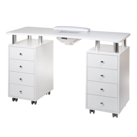 Manicure table with mounting hole BD-3425+O White - BVShop