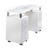 Manicure table with mounting hole BD-3425+O White - BVShop
