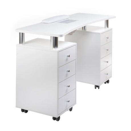 Manicure table with mounting hole BD-3425+O White - BVShop