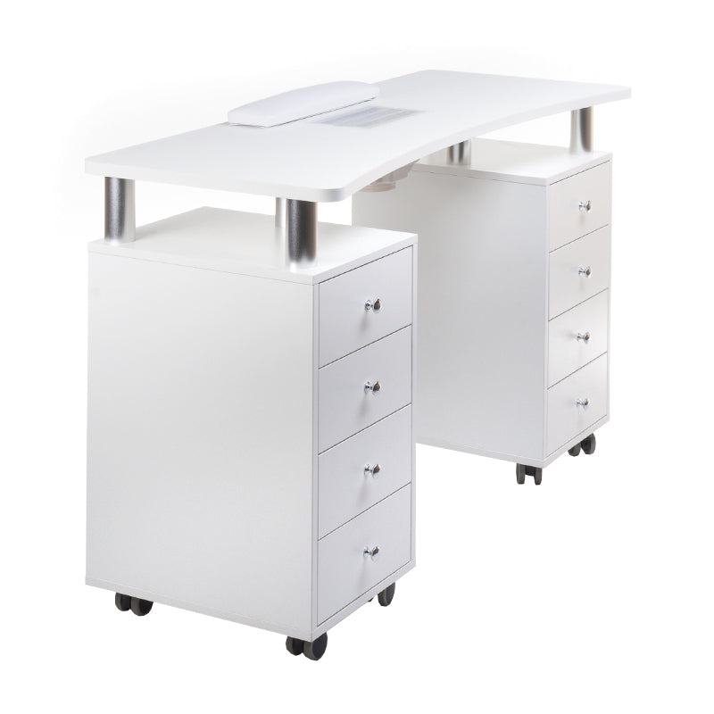 Manicure table with mounting hole BD-3425+O White - BVShop